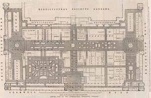 Grundriss des Internationalen Ausstellungsgebäudes von English School