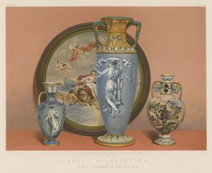 Gruppe von Majolika von Messrs J Wedgwood und Söhne, Etruria von English School