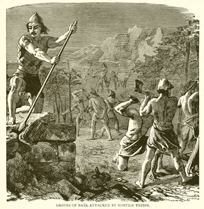 Haine des Baal von feindlichen Stämmen angegriffen von English School