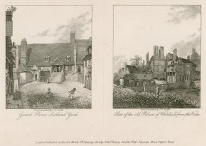 Wachraum, Scotland Yard; Teil des alten Palastes von Whitehall vom Wasser von English School
