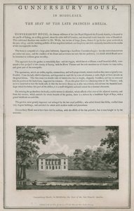 Gunnersbury House, Middlesex, Sitz der verstorbenen Prinzessin Amelia