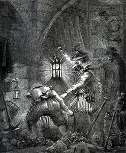 Pulververschwörung: Verschwörung der Katholiken (Gravur) von English School