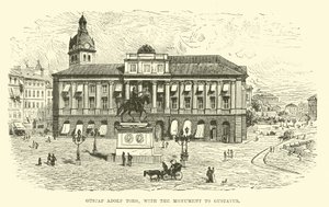 Gustaf-Adolf-Platz mit dem Denkmal für Gustavus von English School