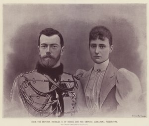 Seine Majestät Kaiser Nikolaus II. von Russland und Kaiserin Alexandra Fjodorowna von English School