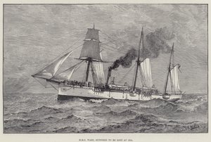 HMS Wasp, vermutlich auf See verloren (Gravur)