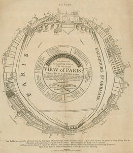 H. A. Barkers Ansicht von Paris, Panorama, Leicester Square, London von English School