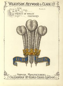 Federn von H R H dem Prinzen von Wales von English School
