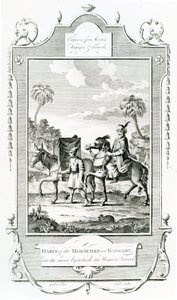 Gewohnheit der Reiter in Barbary, Illustration aus Moores Reisen und Reisen von English School