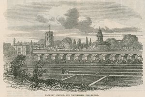 Hackney Station und Wasserkresseplantage, London von English School