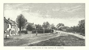Hadley Green, Ort der Schlacht von Barnet (Gravur)