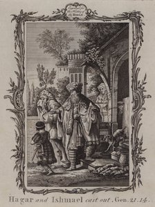 Hagar und Ismael verstoßen (Gravur)