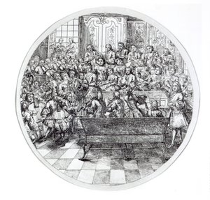 Händel dirigiert ein Oratorium von English School