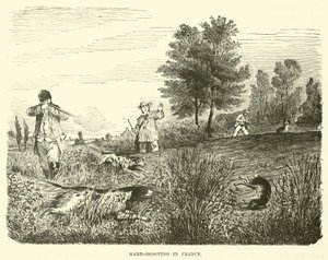 Hasenjagd in Frankreich von English School