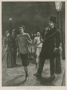 Hasen und Hunde in den Straßen von London von English School