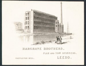 Hargrave Brothers, Flachs- und Wergspinner, Visitenkarte