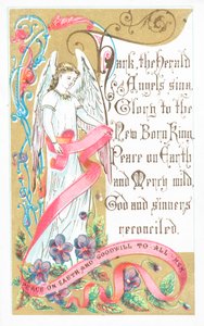 Hört, der Engel helle Lieder, Weihnachtskarte von English School