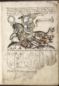 Heinrich VI. zu Pferd, Wappen zur Zeit Heinrichs VI. von English School