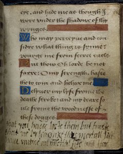 Inschrift, geschrieben am Rand, von Lady Jane Grey an ihren Vater, den Herzog von Suffolk, aus Lady Jane Greys Gebetbuch von English School