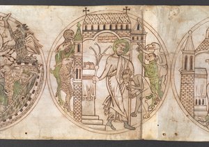 Harley Roll Y 6, Rundel 9, Rundel von St. Guthlac (beschriftet 