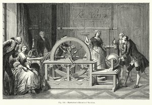 Hawksbees Elektrische Maschine (Gravur)