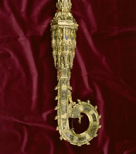 Kopf und Krummstab von William of Wykeham (ca. 1320-1404): Paul-Seite (Silber vergoldet) (Detail)