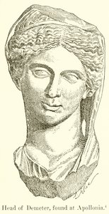 Kopf der Demeter, gefunden in Apollonia von English School