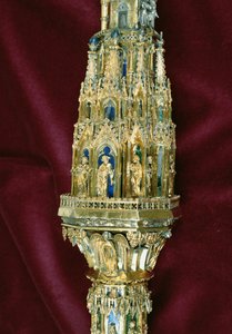 Kopf des Krummstabs von William of Wykeham (ca. 1320-1404): Peter-Seite (Silber vergoldet) (Detail)