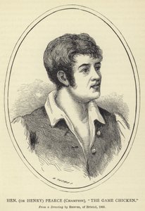Hen (oder Henry) Pearce, Champion, The Game Chicken, nach einer Zeichnung von Reeves, aus Bristol, 1805 von English School