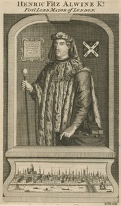 Henric Fitz Alwine, erster Lord Mayor von London von English School