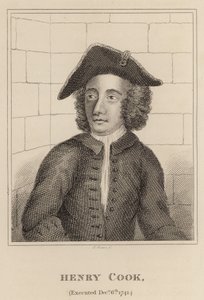 Henry Cook, hingerichtet am 6. Dezember 1741 von English School