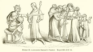 Heinrich II. verbannt die Familie von Becket von English School