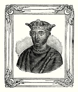 Heinrich II wurde 1131 geboren, 1154 gekrönt und 1189 gestorben (Gravur) von English School