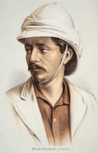 Henry Stanley FRGS, Illustration aus der Bildausgabe des Lebens und der Entdeckungen von David Livingstone von J. Ewing Richie, veröffentlicht von A. Fullarton & Co., 1876 von English School