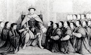 Heinrich VIII. verleiht den Barbierchirurgen die Charta