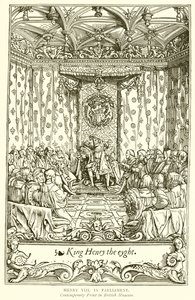 Heinrich VIII im Parlament von English School
