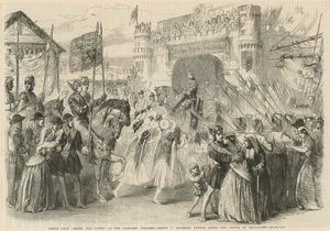 Heinrich V. zieht nach der Schlacht von Agincourt in London ein von English School