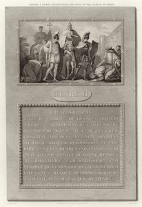 Heinrich und Ludwig führen den Papst zur Burg von Torci von English School