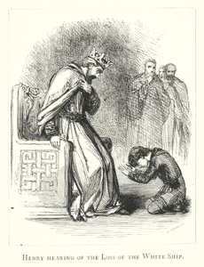 Heinrich hört vom Verlust des Weißen Schiffs (Stich) von English School