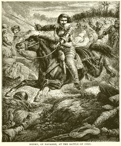 Heinrich von Navarra in der Schlacht von Ivry