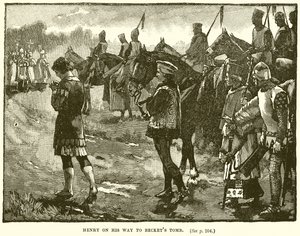 Heinrich auf dem Weg zum Grab von Becket von English School