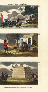 Hernan Cortez landet in Tabasco, Mexiko, wird von den Mayas mit 20 Frauen, darunter Marina, beschenkt und zerstört einen Maya-Tempel und Götzenbilder
