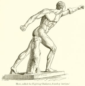 Held, genannt der kämpfende Gladiator, gefunden in Antium von English School