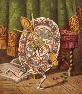 Hey Diddle Diddle (Farblithographie) von English School
