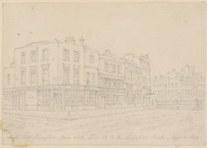 High Street Islington, von der White Lion Street bis zur Liverpool Road, 16. August 1843 von English School