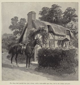 Seine gute Fee, von Mary Elizabeth Braddon (Gravur) von English School