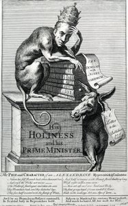 Seine Heiligkeit und sein Premierminister, 1729 von English School