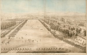 Seine Majestät überprüft das Freiwilligenkorps, das sich zu Ehren des Geburtstags im Hyde Park versammelt hat, 4. Juni 1799 von English School