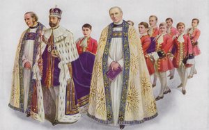 Seine Majestät der König betritt die Abtei