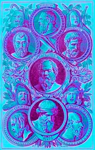 Historiker, Philosophen und Dramatiker des antiken Griechenlands, Illustration aus Die illustrierte Geschichte der Welt, veröffentlicht um 1880 von English School