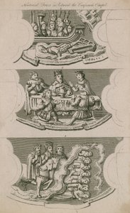Historischer Fries in der Kapelle von Edward dem Bekenner von English School